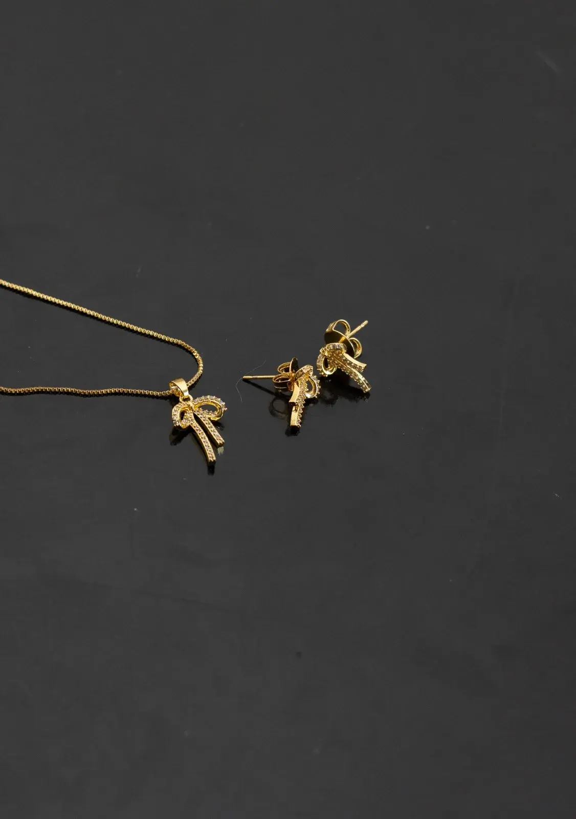 Conjunto Laço Prata ESLA Semijoias